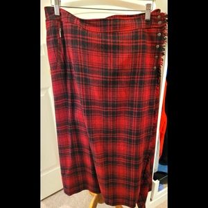Eddie Bauer Long Wool Wrap Skirt 18P